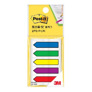 3M)포스트-잇 플래그 분류용(684-5KP/화살표/44*12mm)