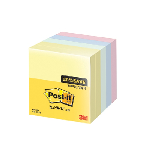 3M)포스트-잇 노트(654-5A 알뜰팩/76*76mm)