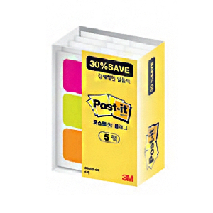 3M)포스트-잇 플래그 파일바인더용 알뜰팩(686SS-5A)