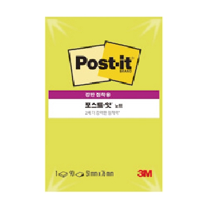 3M)포스트-잇 강한점착용(656/네온그린/51*76mm)