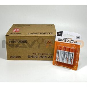알카라인 AA 건전지 (80알 카드타입)_1BOX(20PK*4EA)