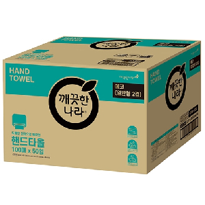 깨끗한나라)핸드타올(에코) 5,000매(100매×50팩)