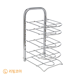 리빙코아 사각 후라이팬 정리대 5단