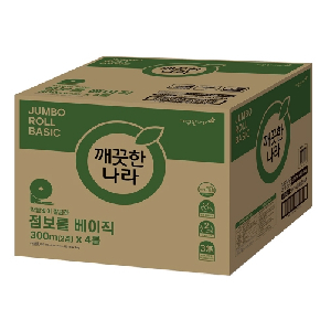 깨끗한나라)베이직 점보롤 화장지 300m×16롤(박스)