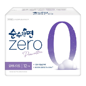 깨끗한나라)순수한면ZERO(오버나이트수퍼롱/12P)