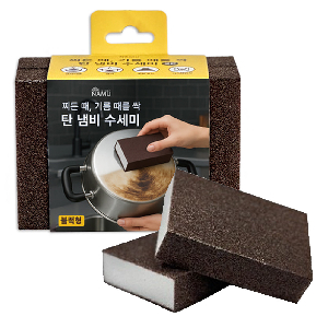 탄 냄비 수세미 블럭형 2P