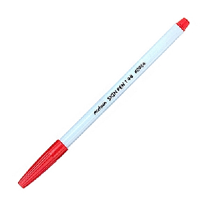 문화)수성싸인펜(0.7mm/적색/12개입)