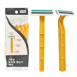 2중날 일회용면도기 10개입
