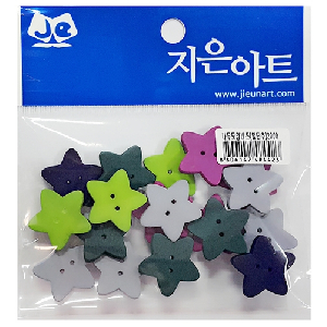 나무모양비즈(별단추)