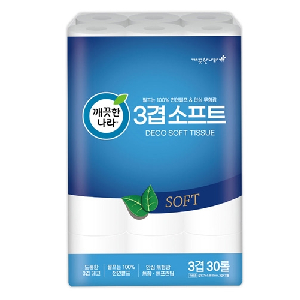 깨끗한나라)3겹데코소프트화장지(27M×30롤)