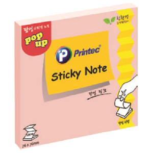 프린텍)스티키노트 팝업리필(핑크/76*76/P7676P)