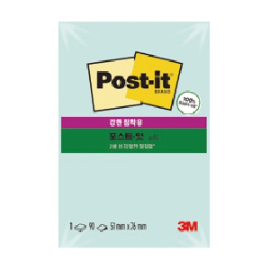 3M)포스트-잇 강한점착용(656/애플민트/51*76mm)