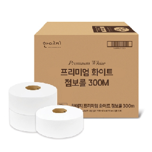 한예지)프리미엄 화이트 점보롤 300m×16롤(박스)