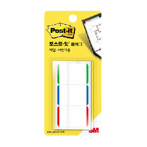 3M)포스트-잇 플래그 파일,바인더용(N686L-GBR/인덱스탭/3색)