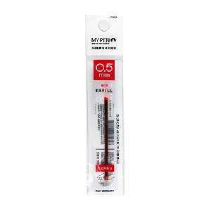 마이펜)3색볼펜 리필심(0.38mm/빨강)-다스(12개입)
