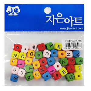나무모양비즈(사각알파벳)