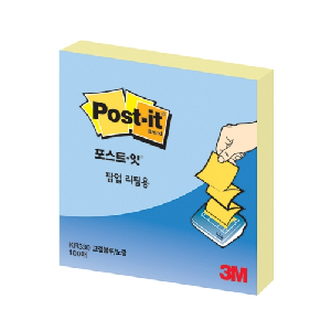 3M)포스트잇 팝업리필용(KR-330/크림블루, 노랑)
