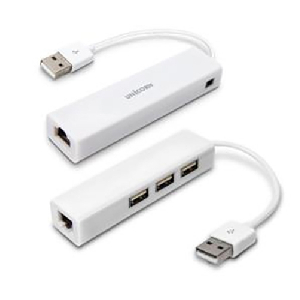 유니콘)USB2.0 유선랜카드+허브 3포트(ULAN-203H)