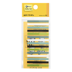 프린텍)스티키노트 라인 필름인덱스(45*4/카키/15매)/FI4504-15K