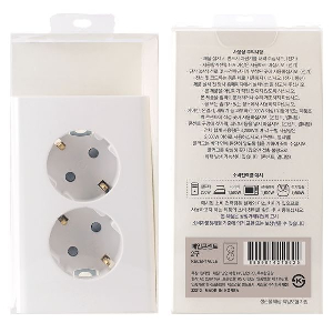 대성 매입콘센트2구(PP case) 20입 핀타입