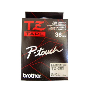 Brother 라벨테이프 백바탕 흑문자 TZ-261 (36mm)