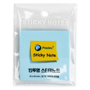 프린텍)반투명 스티키노트(하늘/50*50/50매)/CL5050S