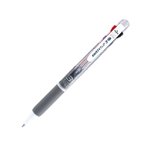 마이펜)세이프티클립3색 볼펜(0.7mm/그레이)