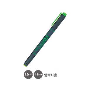 제브라)옵텍스 형광펜(양쪽사용:3.8mm/0.8mm/연두)
