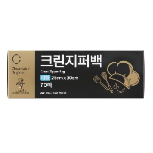 크린랲)크린지퍼백(식구지퍼백(대)/25*30cm,70매)