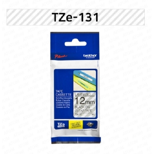 라벨테이프카트리지(TZ-131)투명/흑문자/12mm