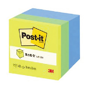 3M)포스트-잇 노트(큐브 3색/NG,LA,EB/그린)