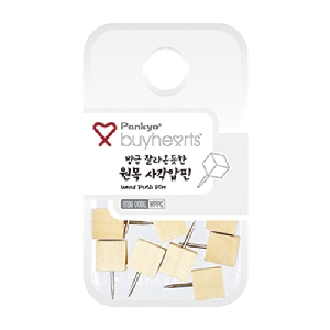 판교)방금잘라온듯한원목 사각압핀(WPPC)