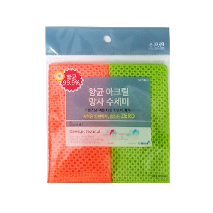 소프렌 아크릴 망사수세미 2P