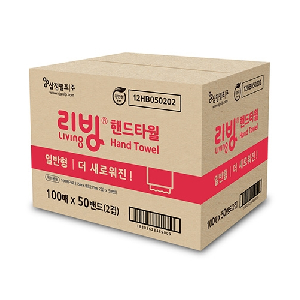 삼정펄프)리빙핸드타올 일반형(100매×50팩)