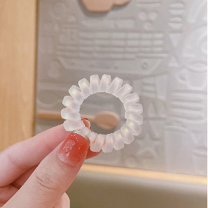 무광 홀로그램 스프링 머리끈