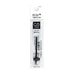 마이펜)3색볼펜 리필심(0.38mm/검정)-다스(12개입)