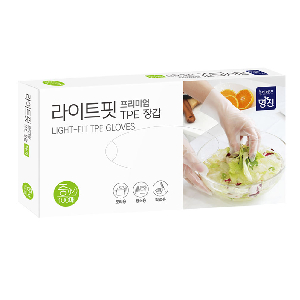 명진 라이트핏 TPE 장갑 백색 M