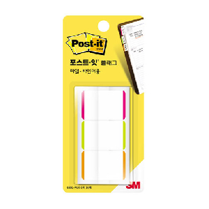 3M)포스트-잇 플래그 파일,바인더용(N686L-PGO/인덱스탭/3색)