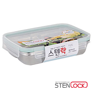 스텐락 퓨어 멀티직사각 4구찬합 1100ml
