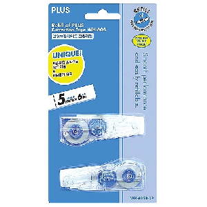 PLUS)수정테이프 리필(WH-605R-2P)-갑(10개입)