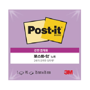 3M)포스트-잇 강한점착용(654-SSN/라벤더/76*76mm)