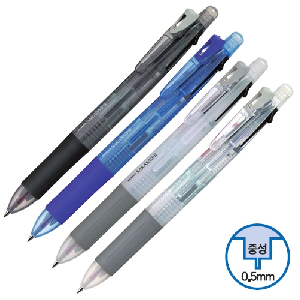 제브라)사라사 중성펜+샤프 3+1(0.5mm/투명)