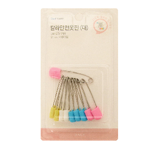 칼라 안전옷핀 대 10p