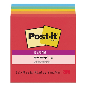 3M)포스트-잇 강한점착용 컬렉션팩(654-5SS/플레이풀프라이머리즈)