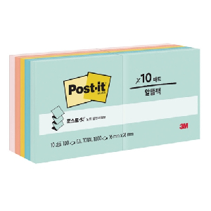 3M)포스트-잇 팝업리필 컬렉션팩(KR330-10/비치사이드카페)