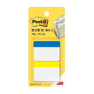 3M)포스트-잇 플래그 파일,바인더용(686F-2BY/파랑,노랑)