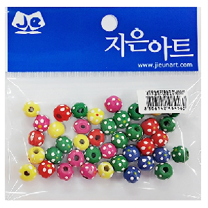 나무모양비즈(원형꽃무늬)