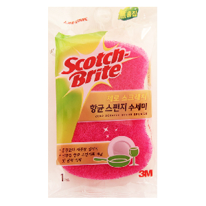 3M 제로 스크레치 항균스펀지수세미1P