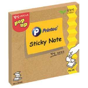 프린텍)스티키노트 팝업리필(크라프트/76*76/P7676K)