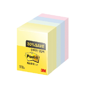 3M)포스트-잇 노트(653-5A 알뜰팩/51*38mm)